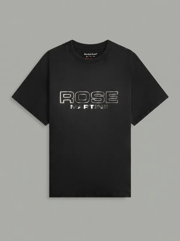 Martine Rose Classic Tee - Black Rose Outline
