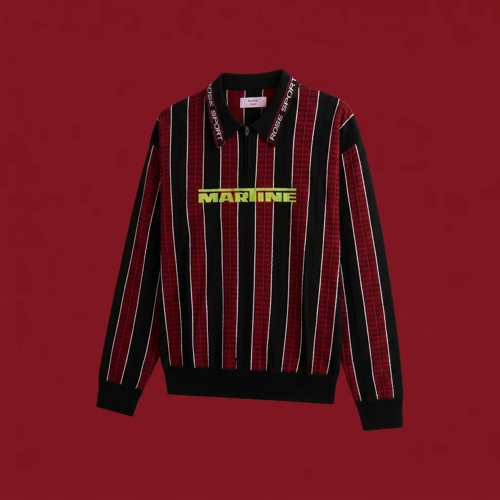 Martine Rose Logo Polo - Red / Black