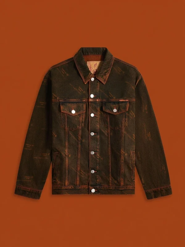 Martine Rose Oversized Denim Jacket - Orange Laser