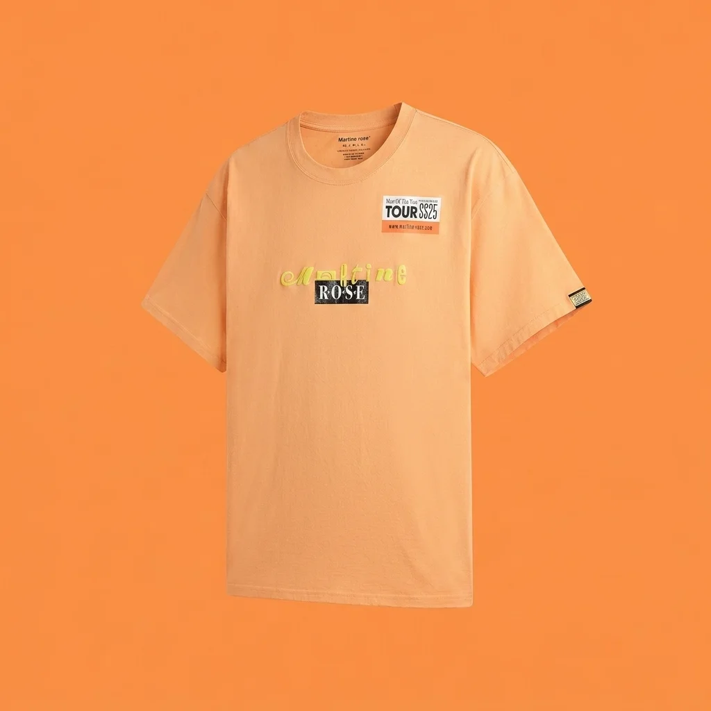 Martine Rose Oversized Tee - Orange Tour