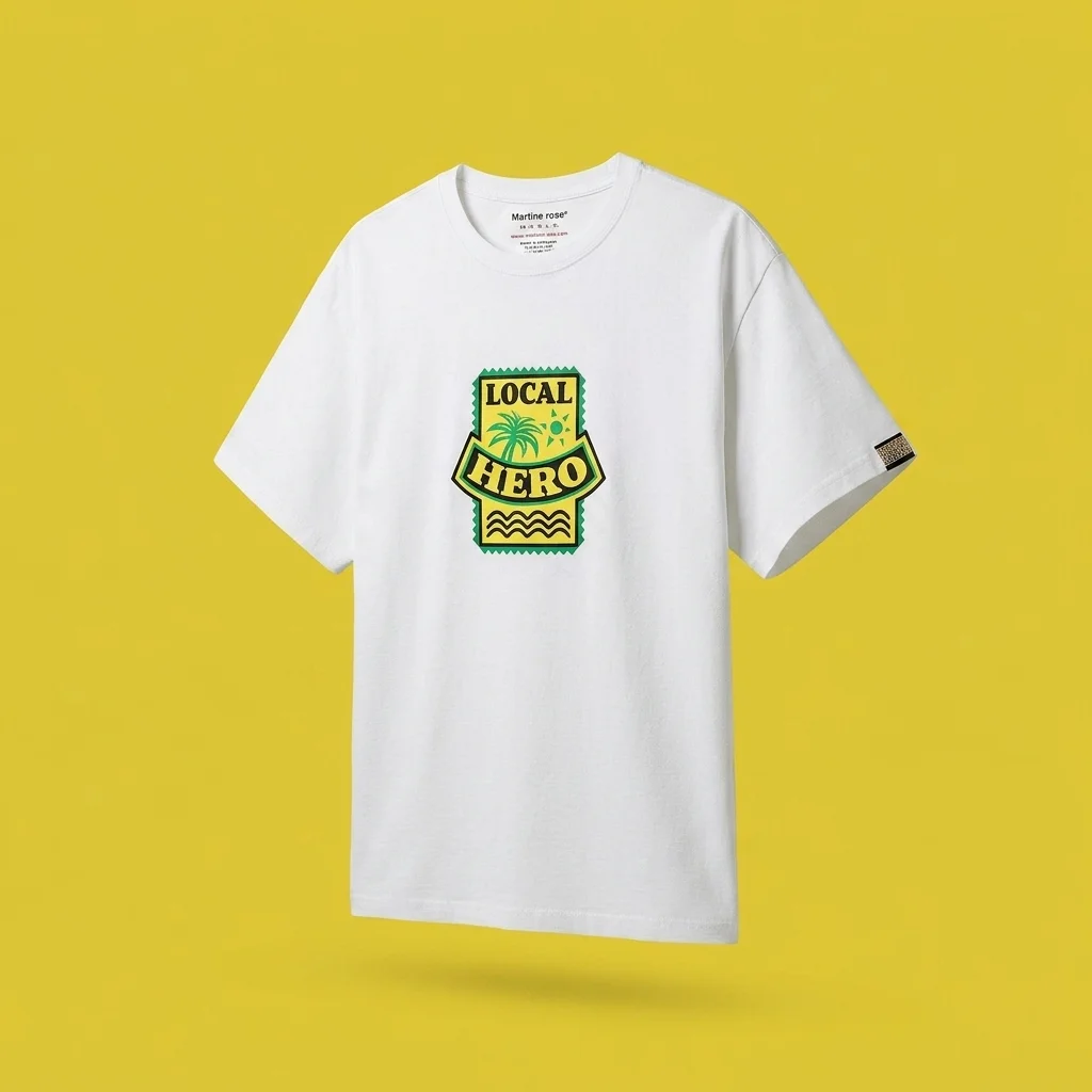 Martine Rose Oversized Tee - White Local Hero
