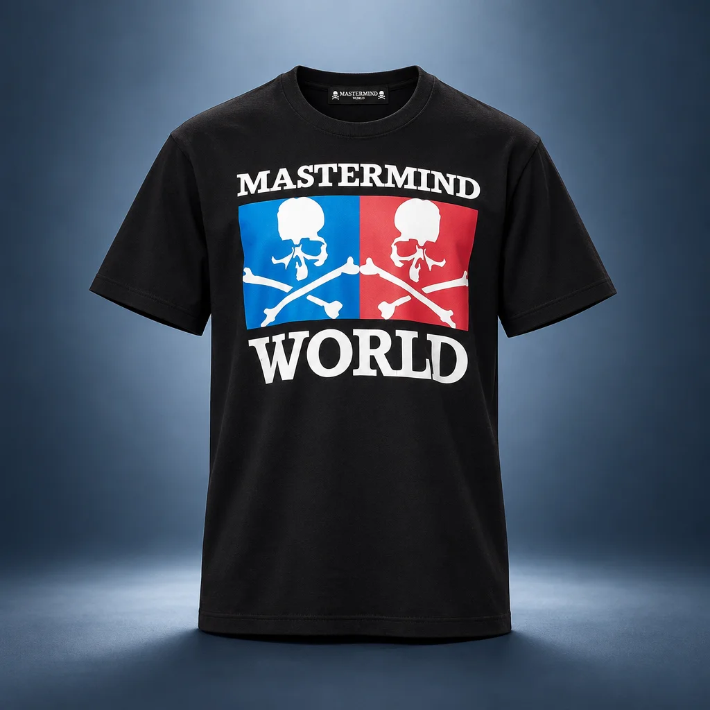 MASTERMIND WORLD Black MW Two-Tone Motif Logo SS T-shirt