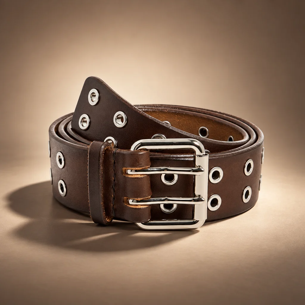 Maximum Henry Double Eyelet Belt - Dark Brown