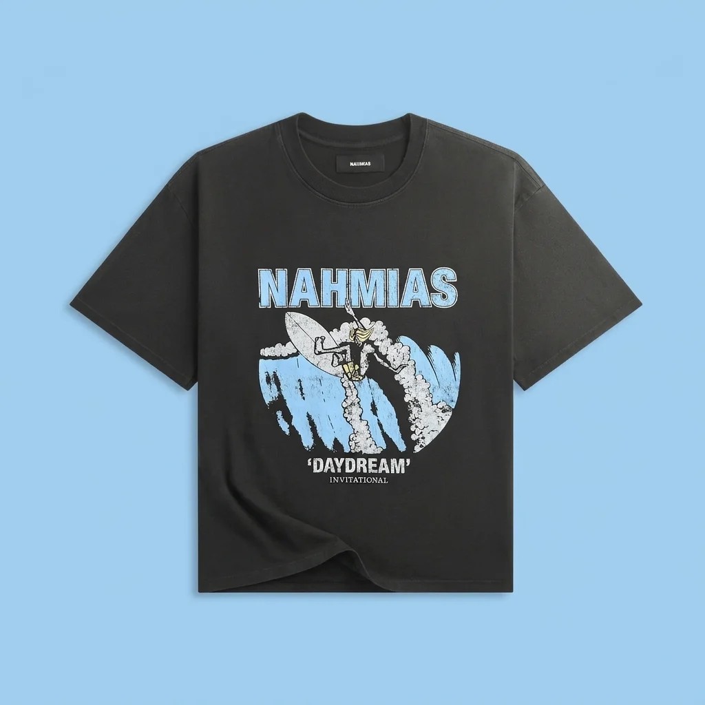 NAHMIAS Daydream Invitational Boxy Tee - Aged Black Jersey