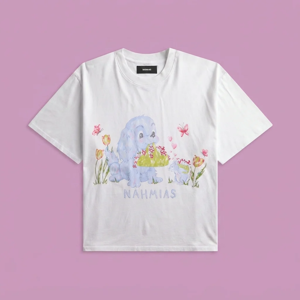 NAHMIAS Forage Boxy Tee - White