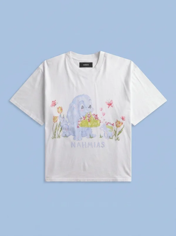 NAHMIAS Forage Boxy Tee - White