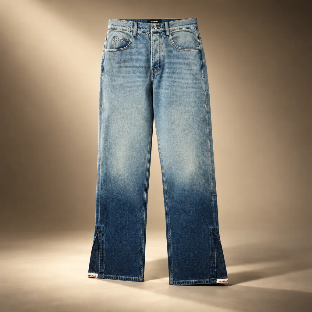NAHMIAS High Tide Split Seam Straight Leg Jean - Medium Indigo Wash