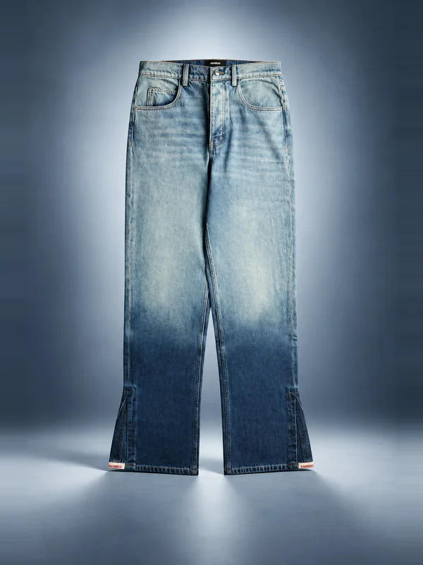 NAHMIAS High Tide Split Seam Straight Leg Jean - Medium Indigo Wash