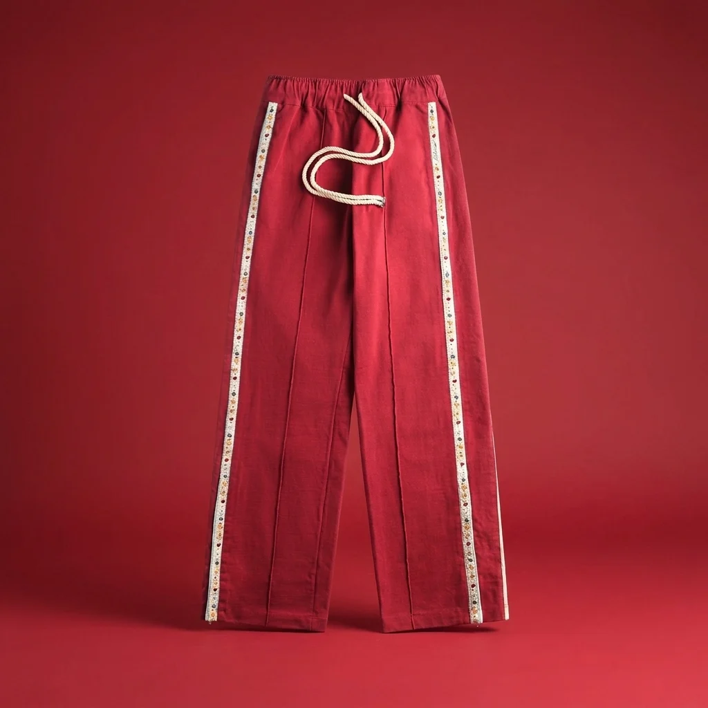 NAHMIAS Novelty Track Pant - Ruby