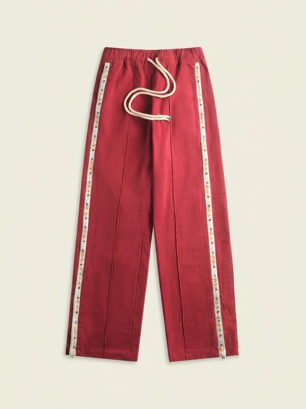 NAHMIAS Novelty Track Pant - Ruby