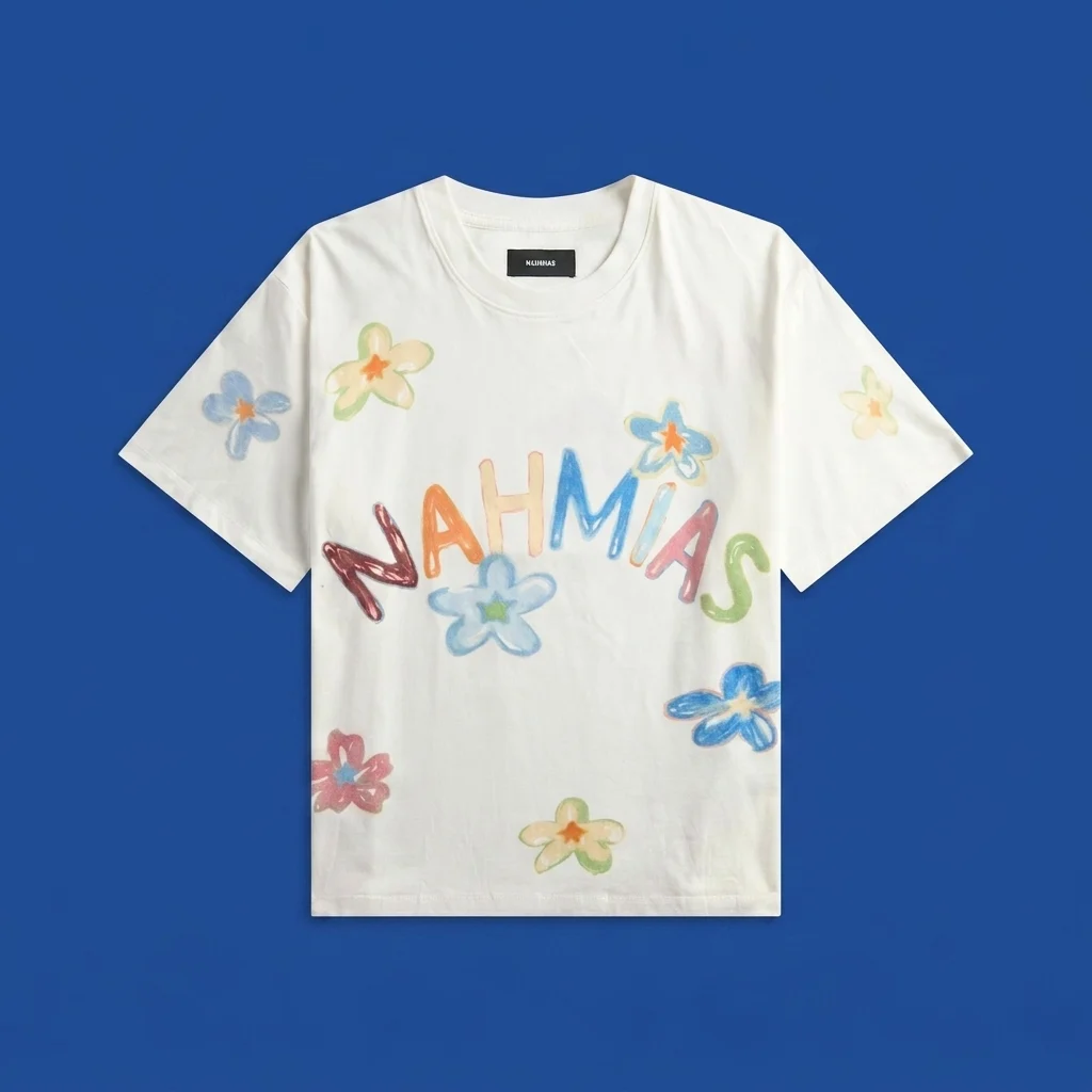 NAHMIAS Super Bloom Boxy Tee - White