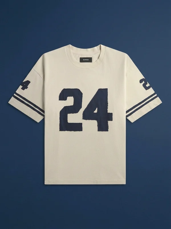 NAHMIAS Uniform 24 Boxy Tee - Egg White Jersey