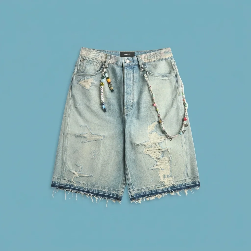 NAHMIAS Venice Short - Light Indigo Denim