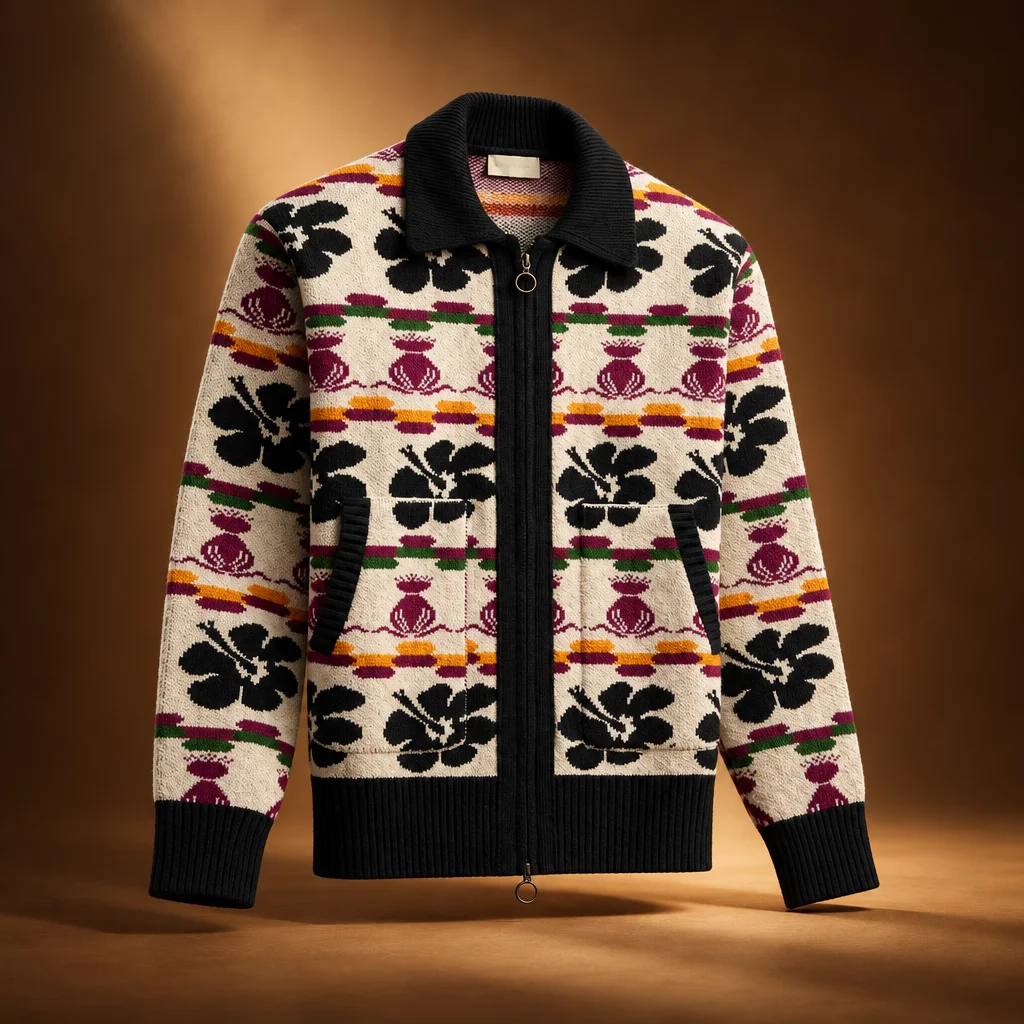 Nicholas Daley Hibiscus Cardigan - Rice White