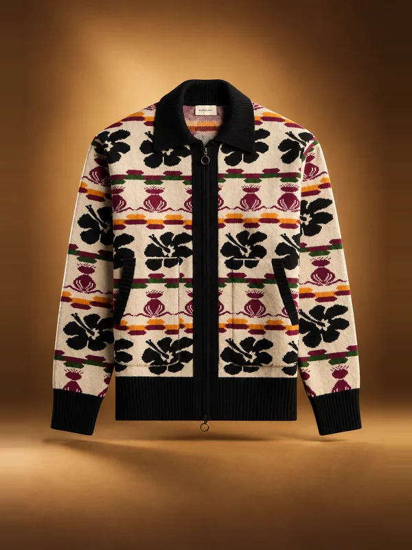Nicholas Daley Hibiscus Cardigan - Rice White