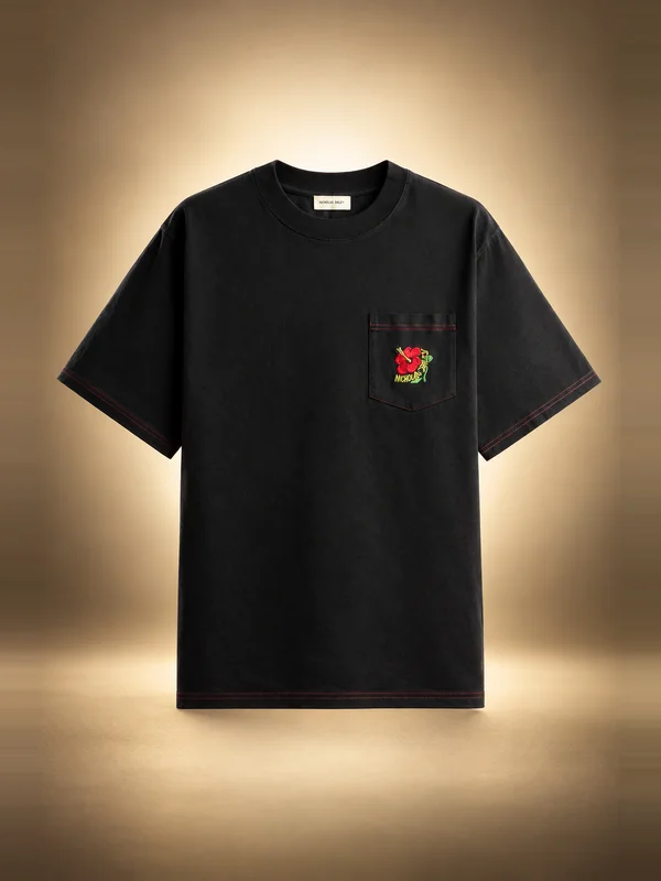 Nicholas Daley Hibiscus Tee - Black
