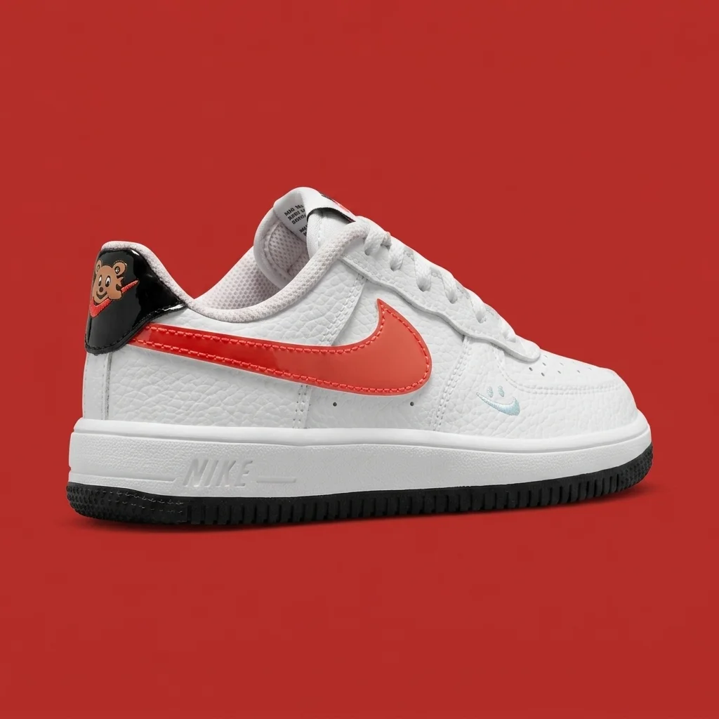 Nike AF 1 Low White/Flash Crimson/Hydrogen Blue