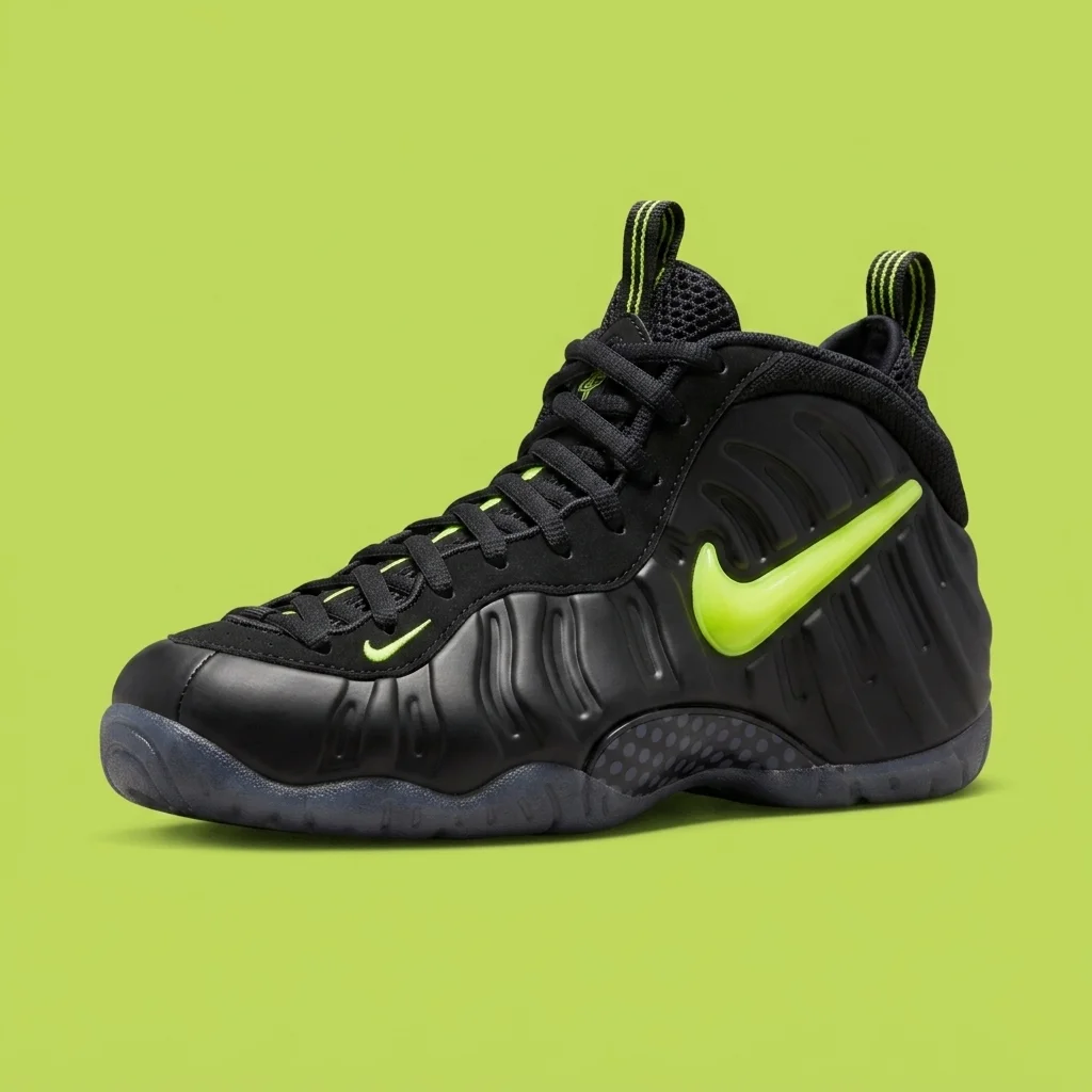 Nike Little Posite Pro Black/Voltage Yellow