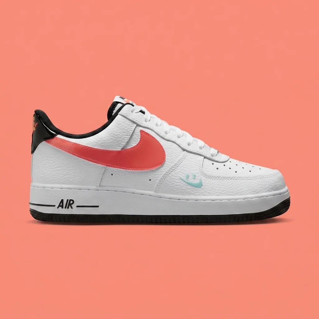 Nike Air Force 1 '07 White/Flash Crimson/Black