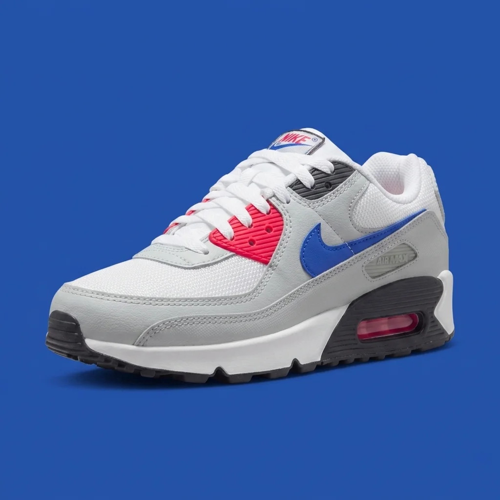 Nike Air Max 90 Mesh SE WC White/Photon Dust/Bright Crimson