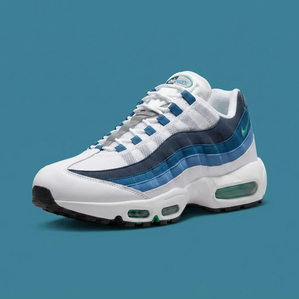 Nike Air Max 95 Big Bubble Lake Blue and French Blue