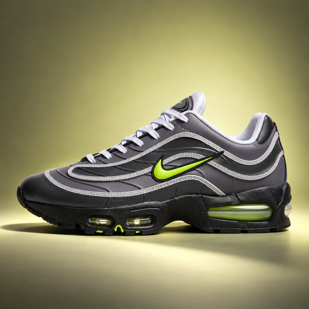Nike Air Max Joga Bonito Sneaker Black, Neon Yellow, Light Graphite & Pearl Grey