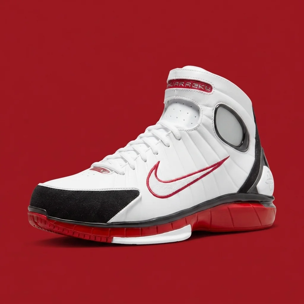 Nike Zoom Huarache 2K4 White Varsity Red Black