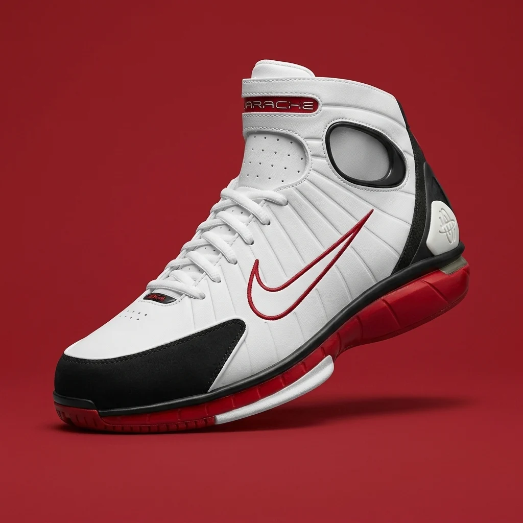Nike Air Zoom Huarache 2K4 White Varsity Red Black