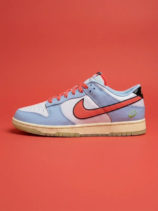 Nike Dunk Low Patent Leather White/Flash Crimson/Hydrogen Blue