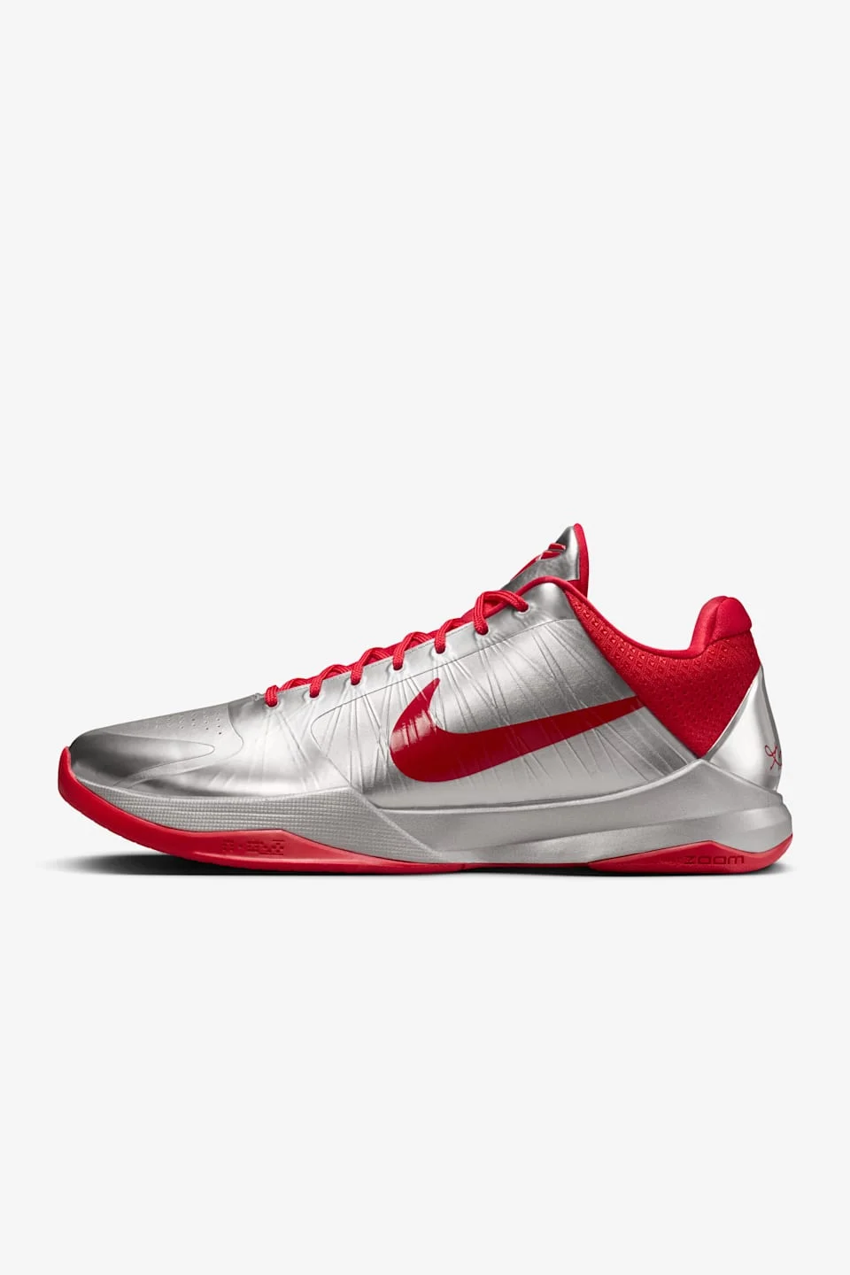 Kobe 5 Protro x Caitlin Clark Rookie of the Year Metallic Silver and University Red