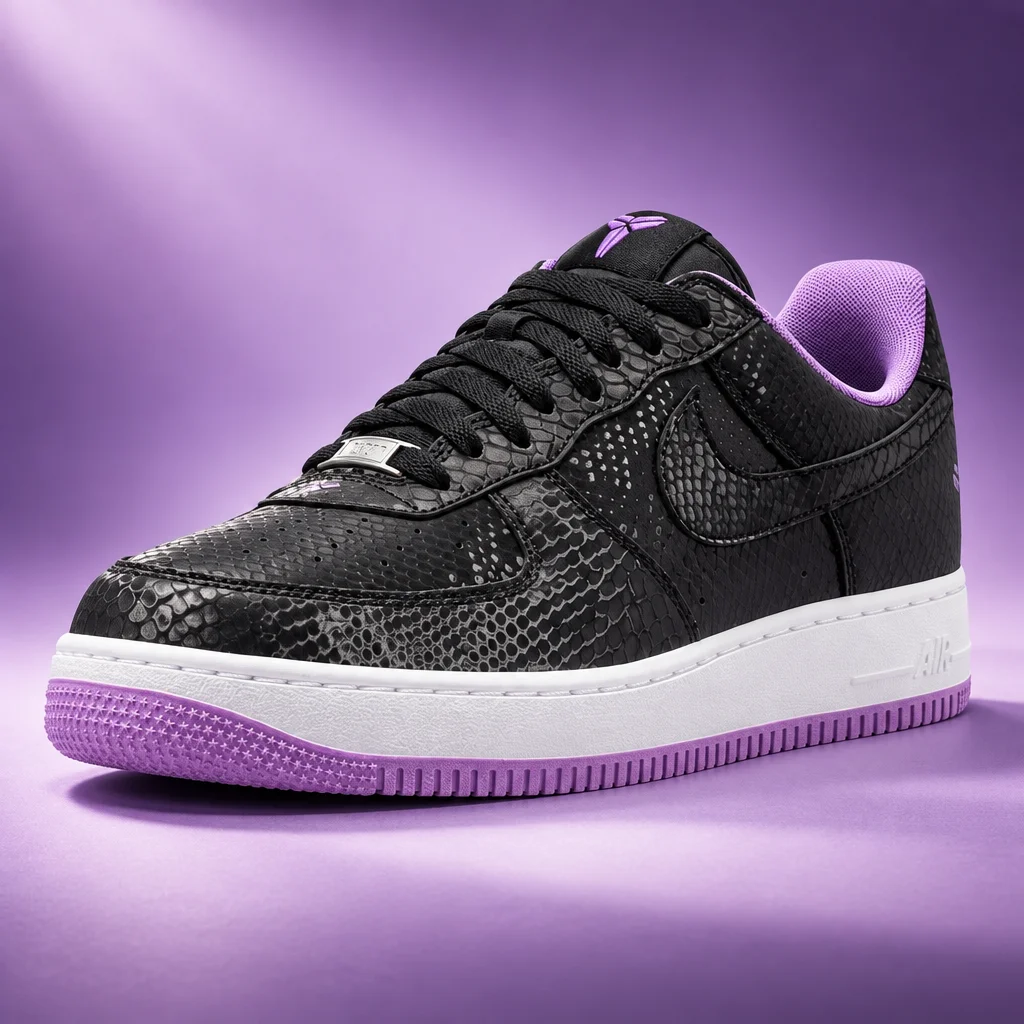 Nike Kobe Air Force 1 Low Black Purple Stardust