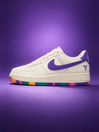 Nike Kobe Air Force 1 Low Sail/Hyper Purple/Emerald Green
