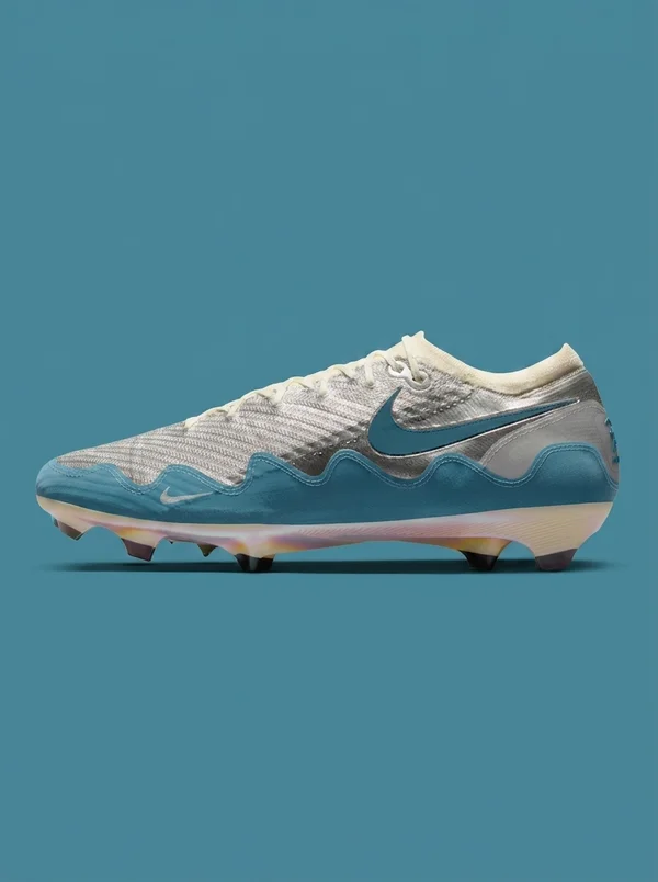 Nike Mercurial Zoom Vapor 16 Elite FG SE x Patta Noise Aqua and Metallic Silver