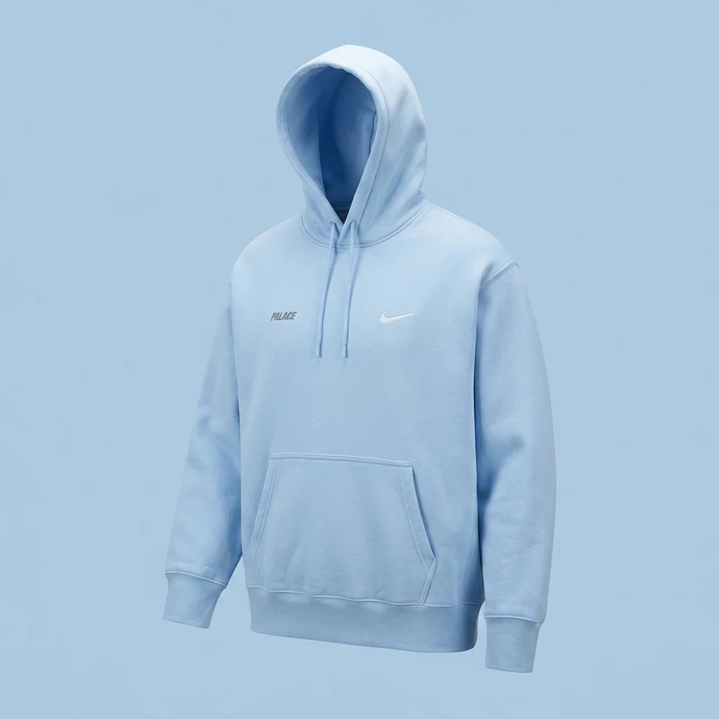Palace Nike Font Swoosh Hood Sky Blue