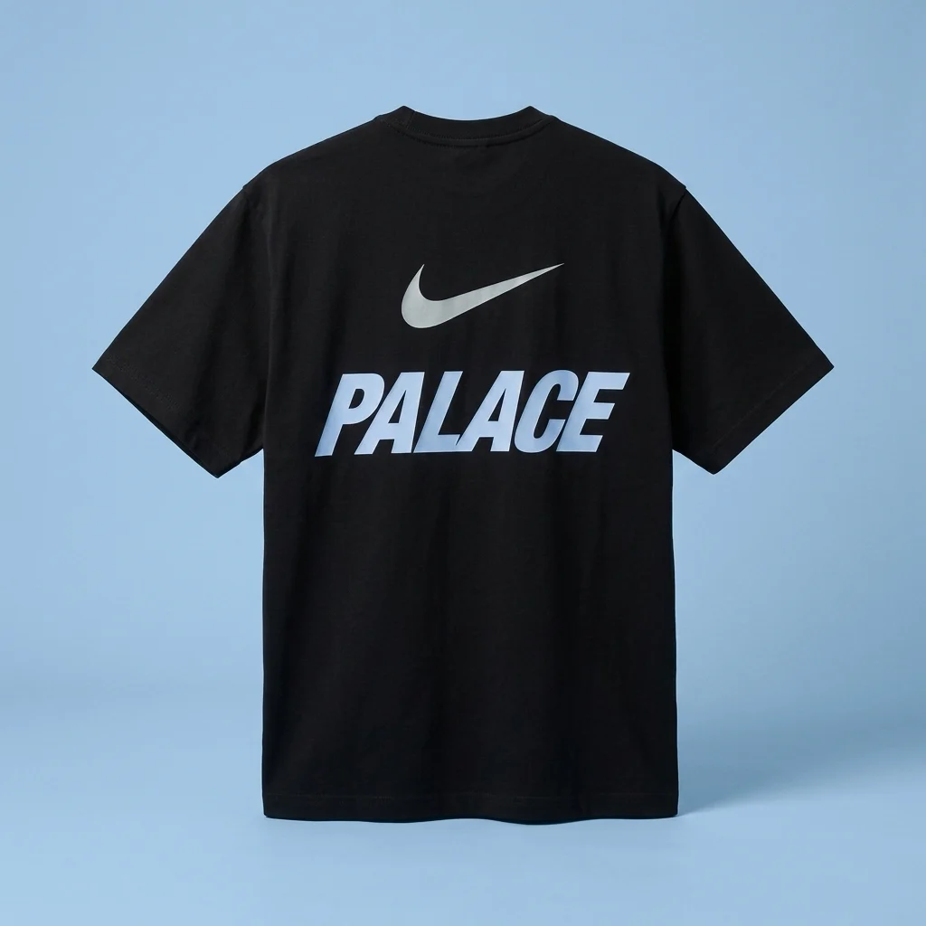 Palace Nike Font Swoosh T-Shirt Black