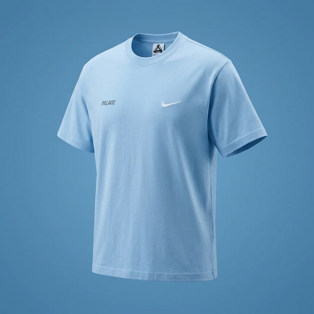 Palace Nike Font Swoosh T-Shirt Sky Blue