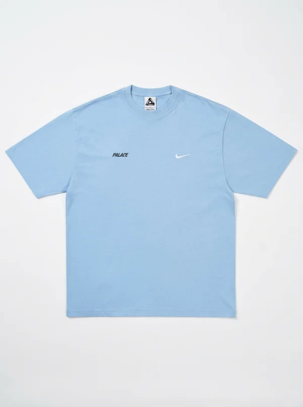 Palace Nike Font Swoosh T-Shirt Sky Blue