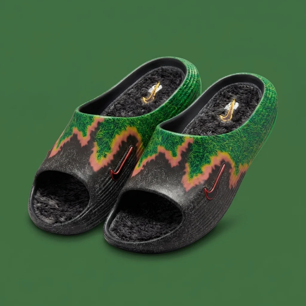 .SWOOSH x Nike ReactX Rejuven8 Slide "Patched Grass"
