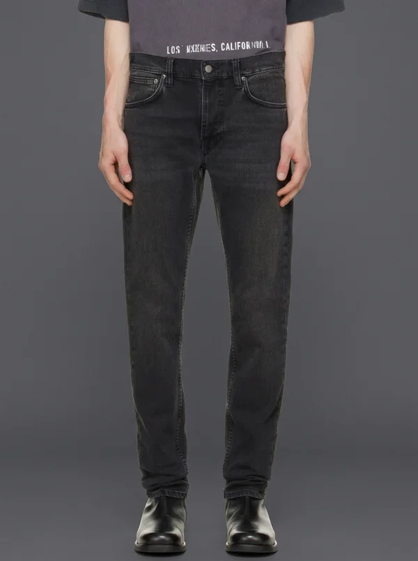 Nudie Jeans Black Lean Dean Jeans
