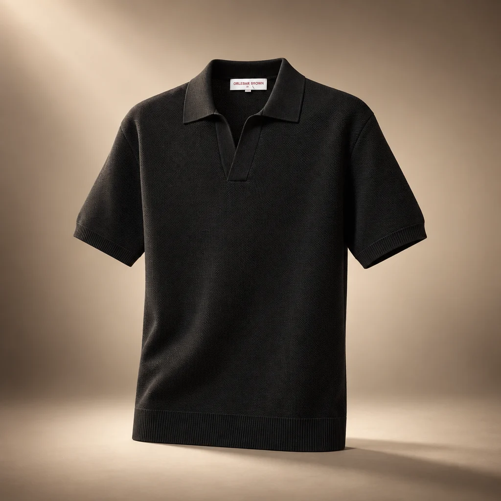Orlebar Brown Horton Pique Mercerised Cotton Polo Shirt - Black