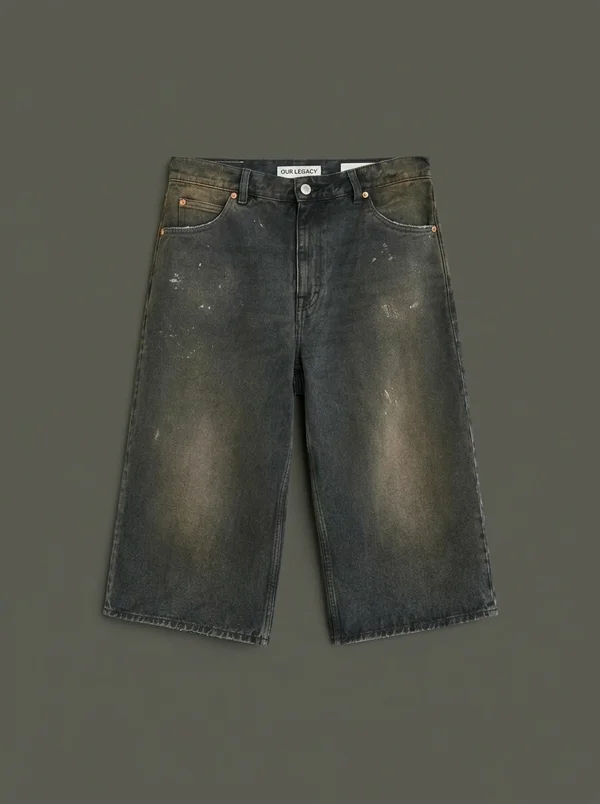 Our Legacy Capri Cut Denim Short - Nebula Wash