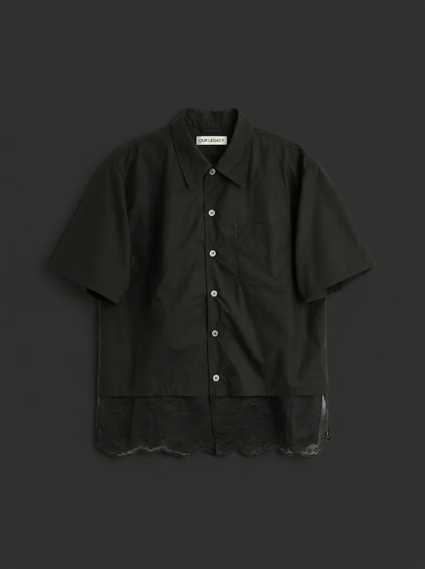 Our Legacy Every Short Sleeve Shirt - Void Black Fine Poplin