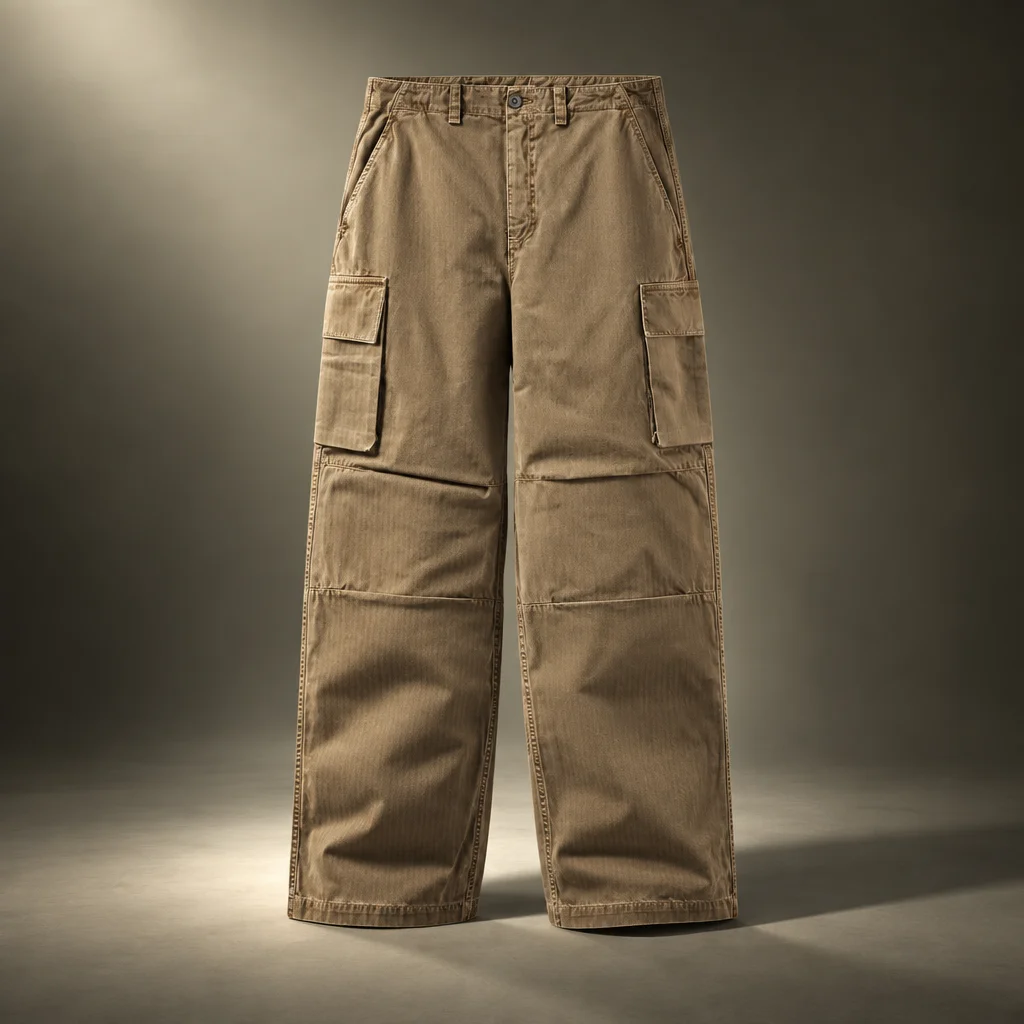 Our Legacy Mount Cargo Pant - Uniform Olive Herringbone