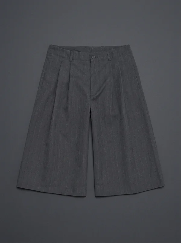 Our Legacy Split Short - Shark Pinstripe