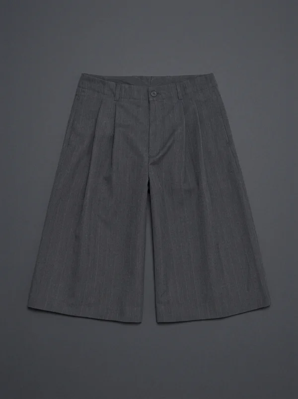 Our Legacy Split Short - Shark Pinstripe