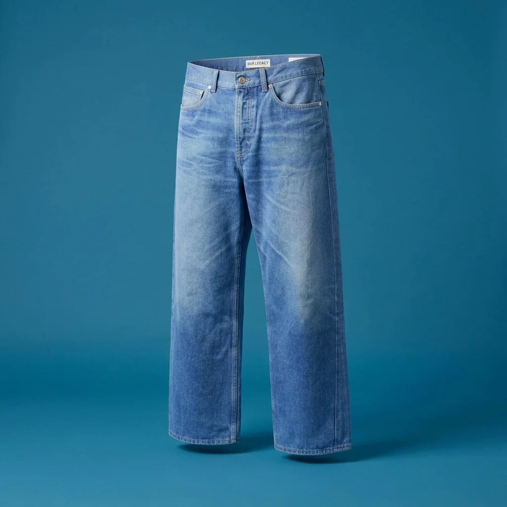 Our Legacy Third Cut Jeans - Digital Blue Aurora Print