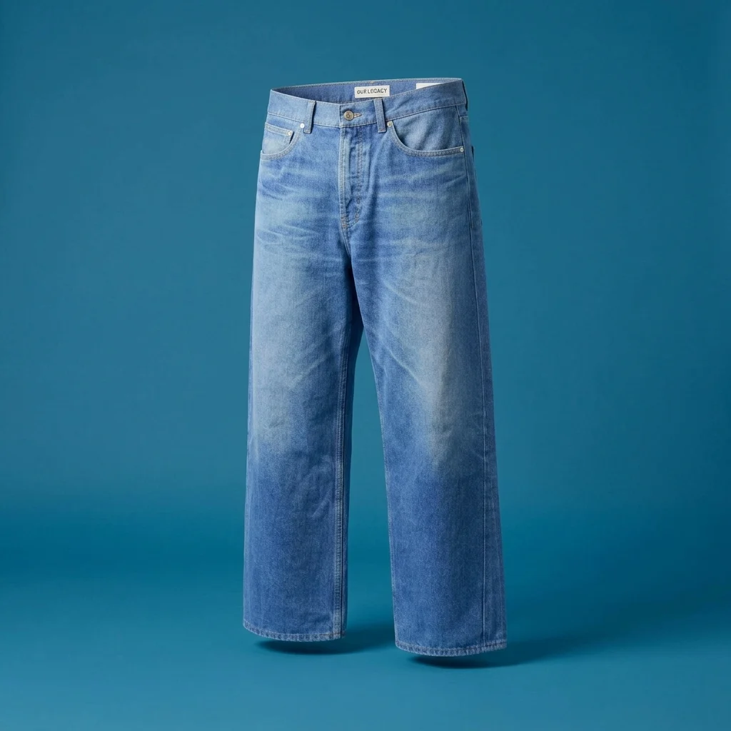 Our Legacy Third Cut Jeans - Digital Blue Aurora Print