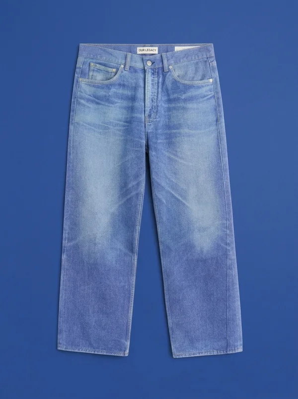Our Legacy Third Cut Jeans - Digital Blue Aurora Print