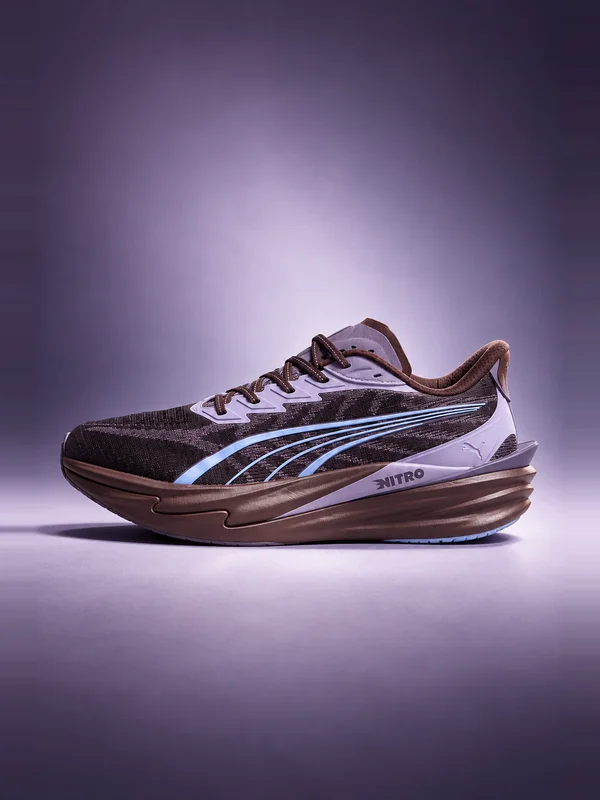 Puma Deviate Nitro 4 Sneaker - Chocolate Brown & Purple Charcoal