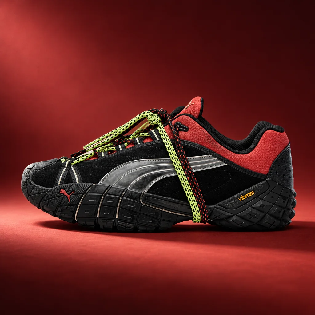 Puma x A$AP Rocky Straycat - Black & Formula Red